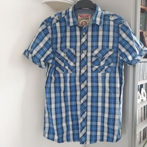 Tokyo Laundry blue check shirt Small
