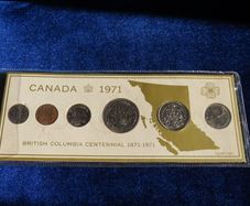 Canada 1971 british columbia centennial Dollar coin set (1871-1971)