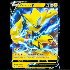 Zeraora V 053/159 Half Art Ultra Rare Crown Zenith Pokemon Card Sword and Shield