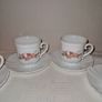 1960's 12 piece Arcopal milk glass cups and saucers set Image 5