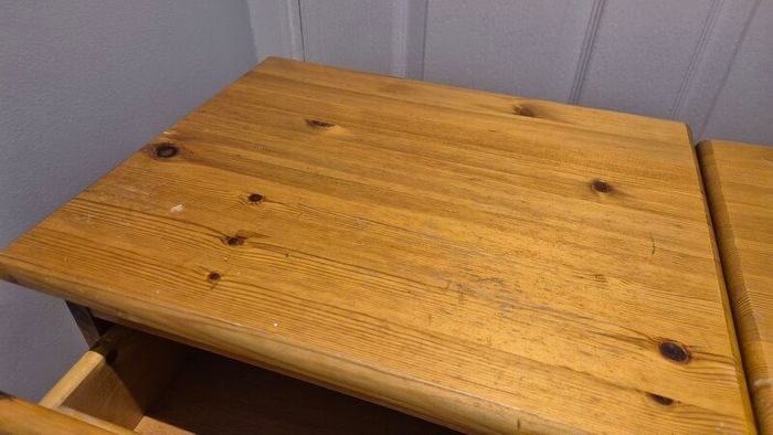 Pair of Solid Pine 3-Drawer Lockers