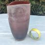 Stunning 12" Hand Blown Glass Vase Image 2