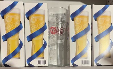 Peroni birra Roma nastro azzurro italiana Half Pint Beer Glass