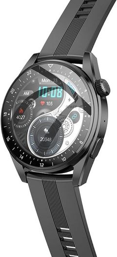 Hoco Y9 - Smart Sports Watch Call Version, Screen: TFT 1.32 Inch, 3.5D Touch Screen, IP68 Waterproof, BT V4.0, Support Multiple Exercise Modes, Heart Rate, 19 Languages - Black