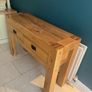 Solid oak console table Image 2