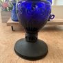 Vintage cobalt blue and Opaline glass Image 5