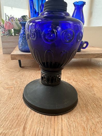 Vintage cobalt blue and Opaline glass
