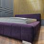 Modern king size bed, purple, bespoke furniture Image 4