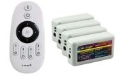 Miboxer LED Remote Control Kit: Pack of 4X Dual White Color Temperature(Warm White to Cold White) Controller with 1 x RF Wireless 4-Zone Remote 4X fut035 + fut007 [Energy Class A+]