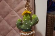 funky cactus keyring/bag charm