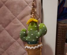 funky cactus keyring/bag charm