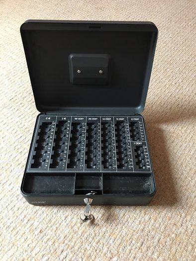 Large Cash Box with Key