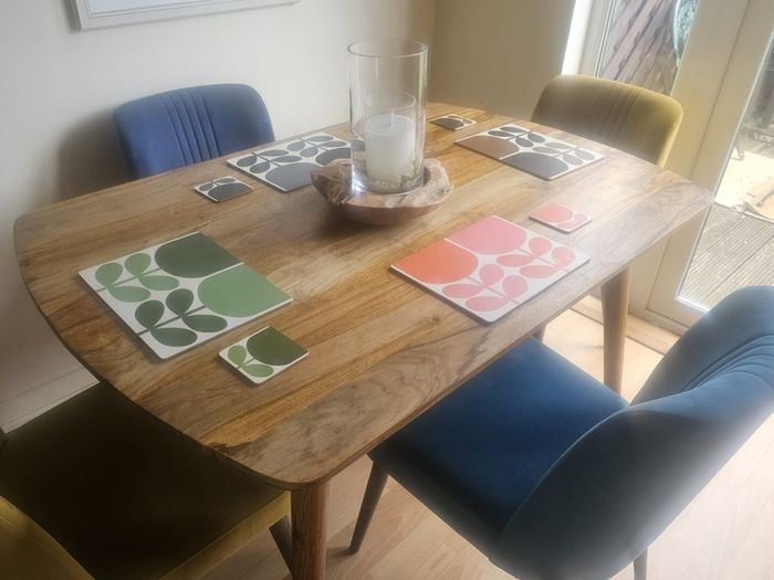 Wood Dining Table & 4 Chairs