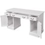 Double Pedestal Desk White 140x48x80 cm Image 2