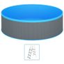 Splasher Pool with 4-Step Ladder 350x90 cm Grey Image 2