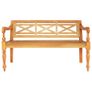 Batavia Bench 136 cm Solid Mahogany Wood Light Brown Image 2