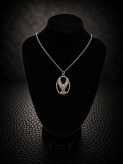 Vintage 925 Sterling Silver Flying Eagle Necklace, Edinburgh 1977