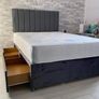 New Stylish single ,Double 4ft, 4ft6, King 5ft And 6ft Superking Sizes Divan Beds Instock. Drawers And Optional Tufted Mattresses Available. Free Delivery Image 2