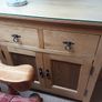 Beautiful Oak Cabinet/Sideboard with FREE Shabby Chic Lamp Image 4