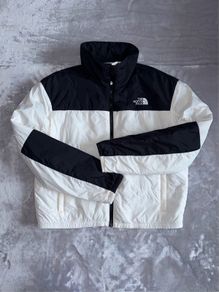 The North Face Size L Gardenia White/Black Gosei Puffer Jacket