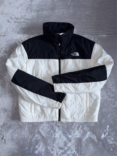 The North Face Size L Gardenia White/Black Gosei Puffer Jacket
