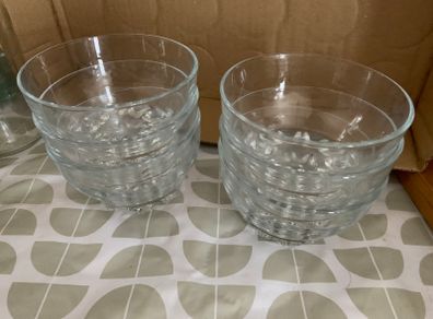 6 glass ice cream/ dessert dishes
