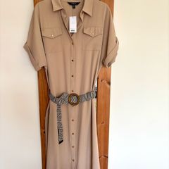 Women's  rafia twill shirt dress . Brand new with tags