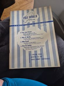 Free World Forum foreign affairs journal from April May 1960 (Volume II, Number 2). This specific edition is a special issue dedicated entirely to the highly anticipated Paris Summit
