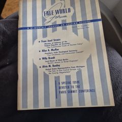 Free World Forum foreign affairs journal from April May 1960 (Volume II, Number 2). This specific edition is a special issue dedicated entirely to the highly anticipated Paris Summit