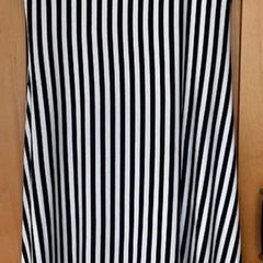 Ladies Navy Striped Dress, Made in Italy
