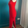 Red one shoulder maxi. Size M Image 3