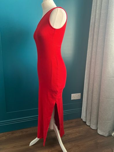 Red one shoulder maxi. Size M