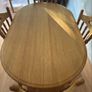 Sturdy wooden dining table and four chairs set Image 2