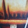 2 paintings in brown and gold frames, lovly autumn colours Image 5