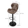 Set of 2  faux leather stools Image 4