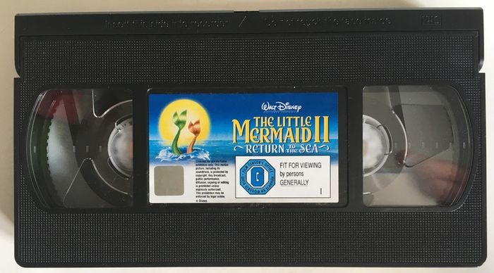 The Little Mermaid II: Return To The Sea (Walt Disney) [2000] Disney Box Irish Label Edition (PAL VHS Cassette Animated Movie)