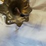 Vintage 1960 Wall Brass & Glass Drops Murano Lamps Image 5