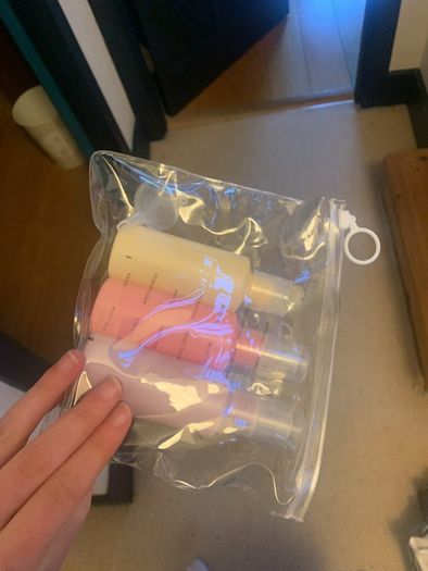 Reusable cosmetic bottles for travel