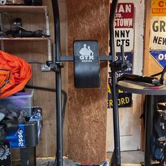 Pull Up & Dip Station Dip Stand freestanding, Height Adjustable Exercise Equipment Fitness Workout Station Pull Up Bar frame for Home Gym