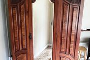 Mahogany wood Mirror-door Armoire Wardrobe