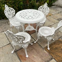 cast iron garden table and chairs
