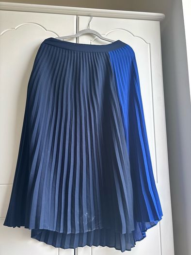 Next Pleated Midi Skirt Blue