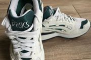 Asics TN782 White &amp; Green Retro Sneakers - Size UK 7 / EU 40.5