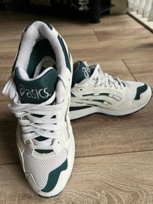 Asics TN782 White & Green Retro Sneakers - Size UK 7 / EU 40.5