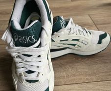 Asics TN782 White & Green Retro Sneakers - Size UK 7 / EU 40.5