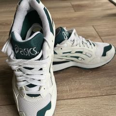 Asics TN782 White & Green Retro Sneakers - Size UK 7 / EU 40.5