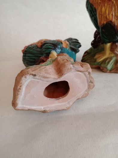 Vintage Hand Painted Plaster Corkerels x 2
