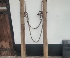 VINTAGE wood and steel horse harness