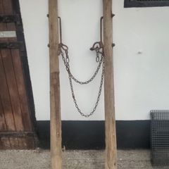 VINTAGE wood and steel horse harness