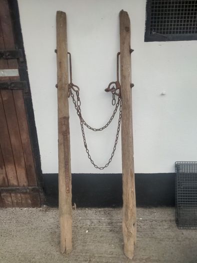 VINTAGE wood and steel horse harness